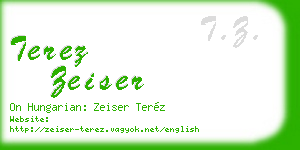 terez zeiser business card